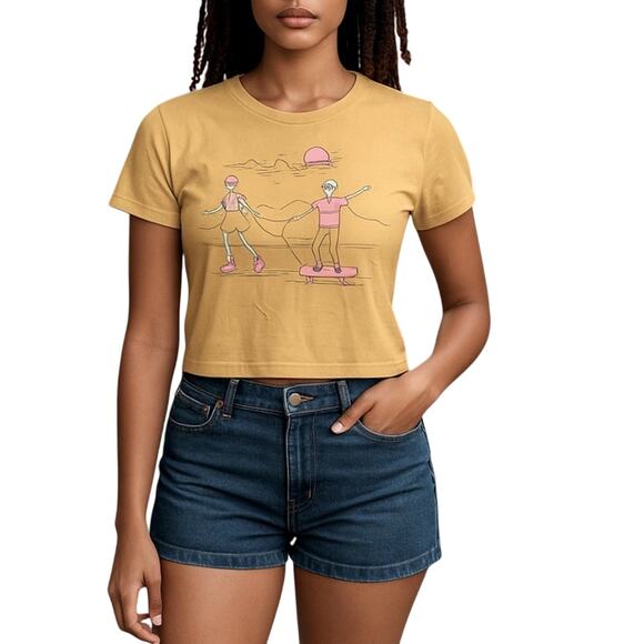 American Eagle Skateboarding Skeletons T-Shirt NWOT Size Medium AEO - Picture 1 of 11